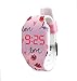 KIDDUS Digital LED Montre pour Filles, garçons, Ados. Batterie Japonaise de Longue durée remplaçable. Montre-Bracelet en Silicone. Facile à Lire et à Apprendre l’Heure. KI10229 LED Love