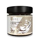 Crema de coco crujiente 250g con 21% de proteína de suero, sin aceite de palma, sin azúcares añadidos - T-Rex Integratori (Coconut Crispy)