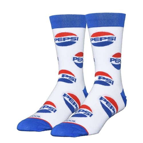 Cool Socks - Pepsi Soda Pop Crew Socks, Size Large