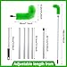 Layhit Gutter Cleaning Brush Extendable Guard Cleaner Tool with 6 Pcs Aluminum Extension Pole Long Splicing Gutter Cleaning Tools from the Ground for Easy Removing Leaves and Debris Cleaner (Green)