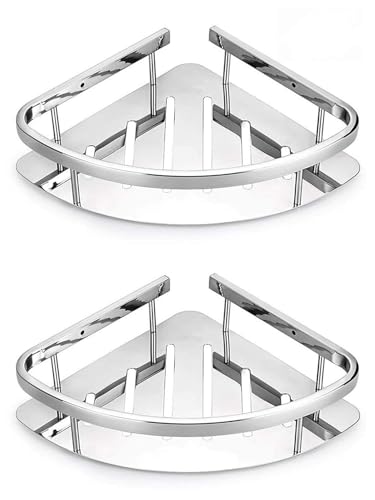 kiosk (Pack of 2 Premium Stainless Steel Bathroom Corner Shelf | ...