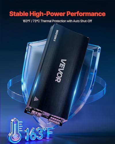 VEVOR 5-Channel Class D Bridgeable Car Audio Amplifier - Image 5