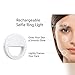 LED Selfie Ring Light with Clip – 3.5 Inch, Rechargeable, Portable for TikTok, YouTube & Zoom – Compatible with All Phones (White)