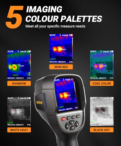 Image of Thermal Camera 640x480 Visual 256X192 IR Pixels Upgraded Thermal Imaging Camera Dual-Light Fusion,-4 to 1022F Handheld Thermal Imager,for HVAC Leak Detection,Car Maintenance