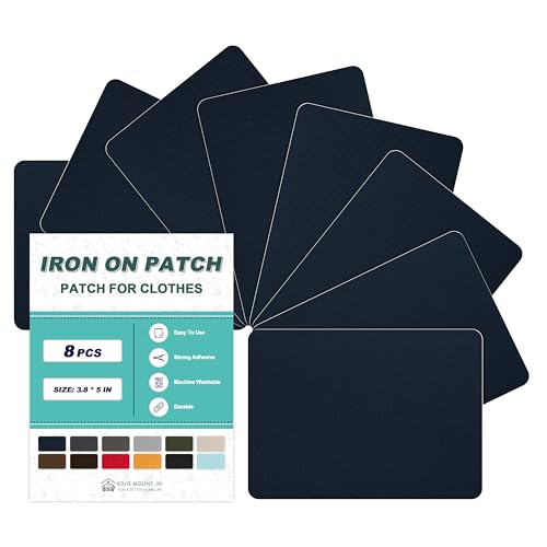 KING MOUNTAIN Iron on Patches for Clothes Review: A Comprehensive Look at These 8-Piece Dark Blue Patches