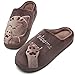 SAGUARO Homme Hiver Chaussons Mousse À Mémoire Doux Confortable Femmes Chaude Pantoufles Peluche Slippers Indoor Outdoor, Marron 39/40 EU=40/41 CN