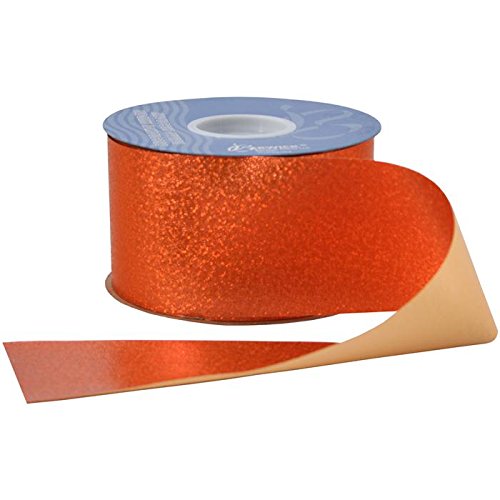 Berwick Offray Sparkalene Ribbon-1-1/2 Wide X 50 Yards-Orange Ribbon
