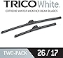 TRICO White® 26 Inch & 17 Inch Pack of 2 Extreme Weather Winter Automotive Replacement Windshield Wiper Blades for My Car (35-2617), Easy DIY Install & Superior Road Visibility