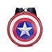 QWYU Sac à dos pour enfant Motif bouclier de Captain America Bleu