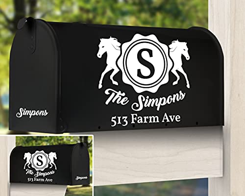 Set Of 4 Name Decal For Mailbox, Personalized Mailbox Decal, Many Colors For Select, Waterproof Mailbox Decal, Family Name Decal For Door, Mailbox Numbers Sticker, Vinyl Decal, Customize Mailbox Decal, Farmhouse Mailbox Letter Decals #14 By Cus2Mize (White) #TOP2