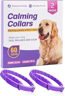 GIUSOBG Collare Calmante per Cani 2 Pezzi 62 CM Anti-ansia Regolabile Feromoni Misura Regolabile (Collari per cani*2)