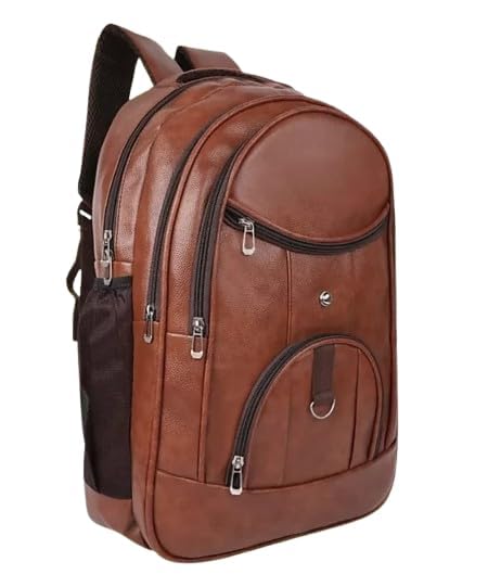 Water Resistant Anti-Theft Laptop Backpack, Faux Leather, Office Bag for Men and Women-image-21