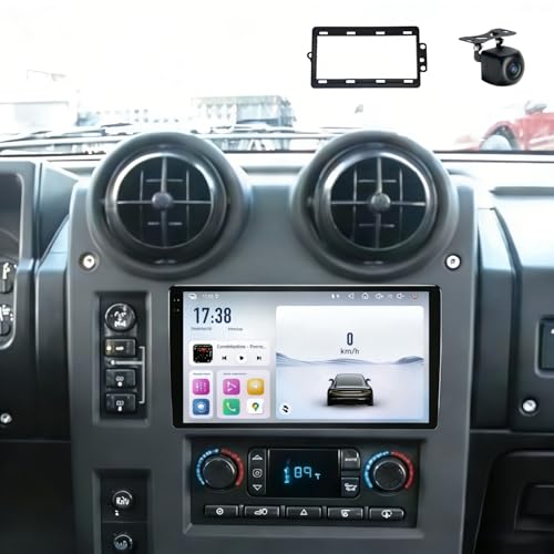 4+64GB Android 15 Car Stereo Radio for Hummer H2 2003-2007 with Wireless CarPlay Android Auto 9 inch Aftermarket Upgrade GPS Navigation with Built-in WiFi Bluetooth 32-Band DSP SWC Backup Camera