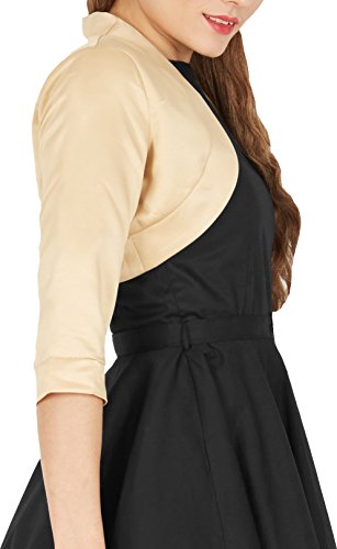 BlackButterfly Satin Bolero Shrug - Half Sleeve2