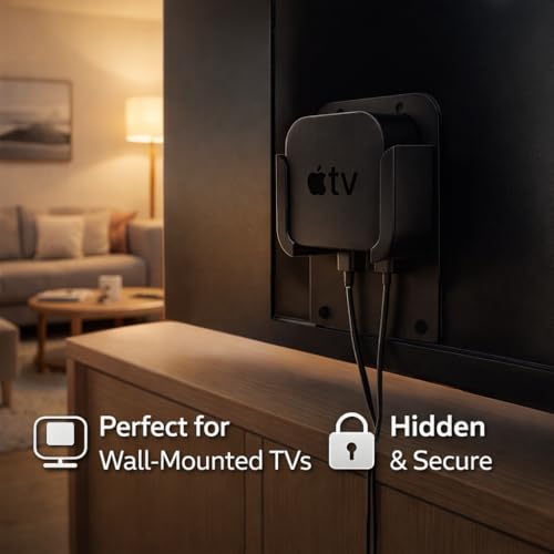 Image of Mizi iTV Wall Mount Holder Bracket Compatible with A-pple TV 4K 5th / 4th Generation - Black