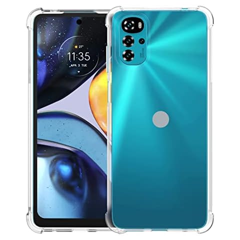 Foluu for Motorola Moto G22 Case, Moto G22 Phone Case Clear, Scratch Resistant Reinforced Corners TPU Rubber Soft Skin Silicone Protective Cover for Motorola Moto G22 2022 (Crystal Clear) Cover