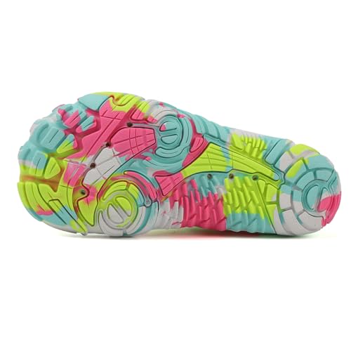 Kids Water Shoes Boys Girls Barefoot Aqua Socks Outdoor Fast Dry Swim Beach Walking Athletic Sports Boat Shoe for Toddler Little Big Kid Black Blue Pink Purple White Green3