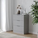 URBNLIVING 60/80cm Chest of 3 Drawers Compact Storage Bedside Cabinet Bedroom Furniture