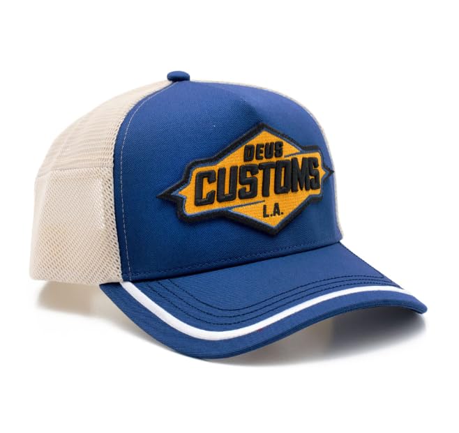 Casquette Deus Bills Trucker Estate Blue respirante à visière courbée bleu