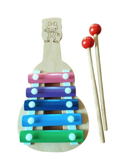TOODLES Learnings Guitar Shaped Xylophone for Kids | Colorful Musical Instrument with Metal Keys | Creative Music Learning Activity for Boys & Girls 3+ Years 3