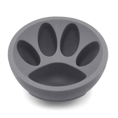 Doweiss Anti-Sling voor hondenvoerbak, onverwoestbaar interactief speelgoed voor honden, speelgoed ter bevordering van intelligentie voor middelgrote en grote honden (grijs, S-diameter 7 cm)