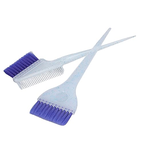 Escova de Tintura de Cabelo Dupla Face Escova de Tintura de Cabelo Alça Brilhante Escova de Tintura