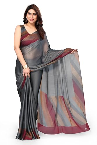 Image of MIRCHI FASHION Women's Ready to Wear 1 Minute Drape Chiffon Printed Saree with Blouse Piece