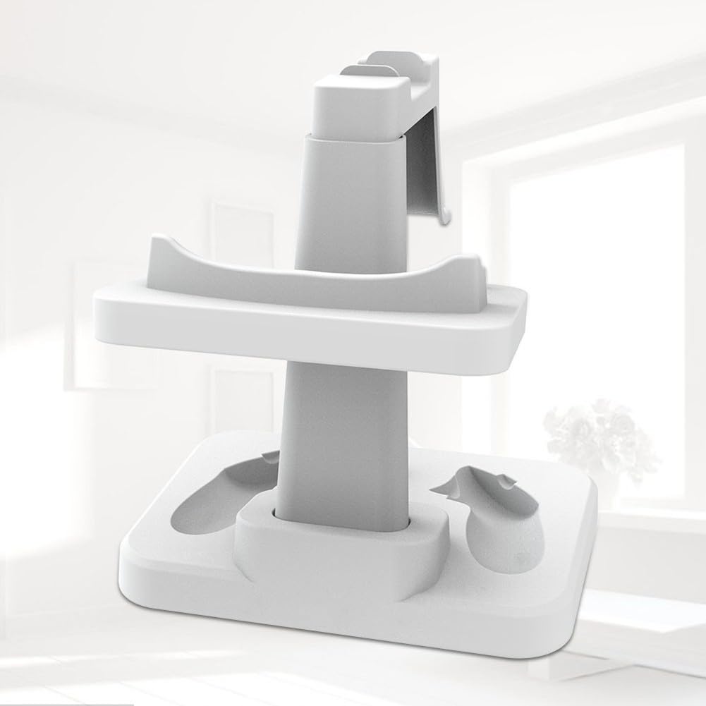 Soporte de exhibición VR 3/3S | Construcción ABS con controlador y soporte para auriculares | colgador de gafas AR | para compacto 27 x 17 x 2 cm | Negro