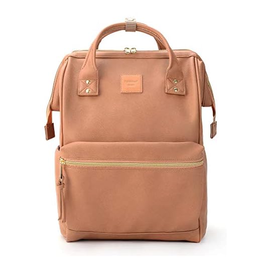 Kah&Kee Mochila Cuero portatil Compartimiento para Laptop Universidad Casual Mujer Hombre (Rosado, Grande)