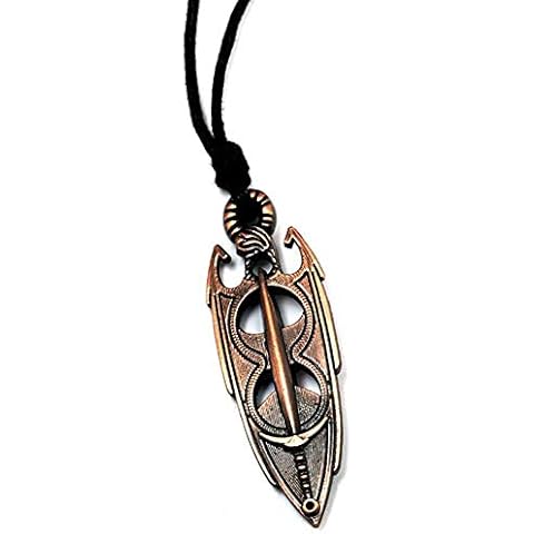 MEETCUTE The Elder Scrolls 5 Game Around Necklace Pendant Amulet Akatosh for Men/Women Cover