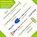 Theefun Kids Garden Tool Set: Safe Toddler Size Hoe, Rake, Shovel, Leaf Rake, Broom 5-Piece Kids Gardening Tools with Wooden Handle and Metal Head for Child Christmas Outdoor Toys Gift for Boys Girls