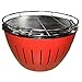 Produktbild Kugelgrill Klein Mini Rundgrill Freistehende Grills BBQ Grill Geeignet Für Camping Outdoor Und Garten,Red,34cm*20cm