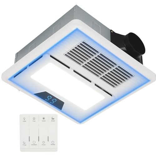 Gopper Premium Bathroom Vent Fan | Powerful Exhaust Fan with Light | Multi-Functional Ventilation System for Home Bathrooms | Quiet 30dB Operation, Energy-Efficient Design & Easy Installation