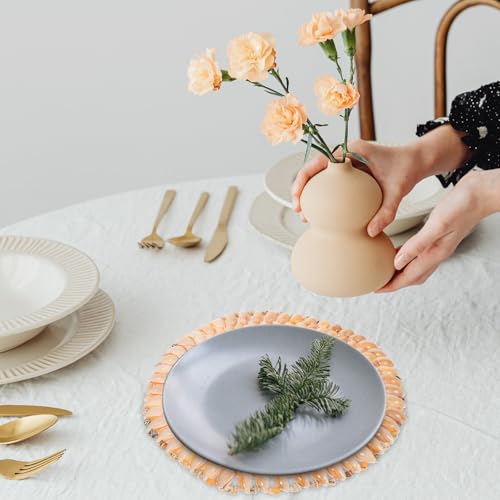 ASAKKURA Posavasos Artesanal de Conchas Marinas 20 Cm, Tapete Aislante Térmico Antideslizante para Tazas y Botellas, Decoración Natural para Hogar, Oficina y Cafetería Color Aleatorio