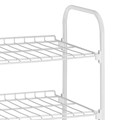 Honey-Can-Do 4-Tier White Metal Shoe Rack And Accessories Storage Sho-01172 White #TOP5