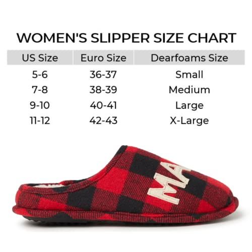 Dearfoams Women's Mama Bear Slipper, Buffalo Plaid, Medium #TOP5