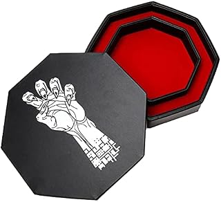 Grinning Gargoyle - DND Dice Tray - Premium 22cm Dice Tray Dungeons and Dragons - Beautiful Lich Claw Design - Perfect RPG Gaming Dice Rolling Mat with D&D Dice Box for Storage and to Protect Dice