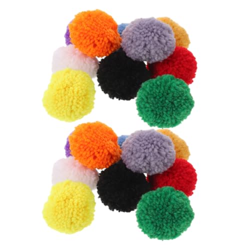 Pompones para manualidades de 6.5cm Zerodeko de poliéster para proyectos creativos en pack de 20
