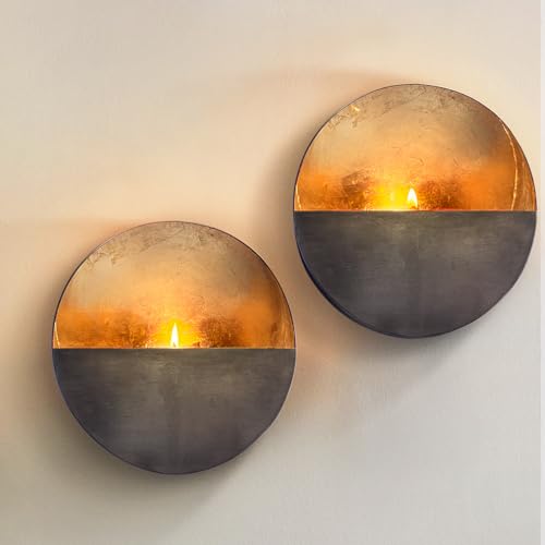 Nativeskins Eclipse Metal Wall Sconce Candle Holder Decoration - Set Of Two, For Living Room thumb #7