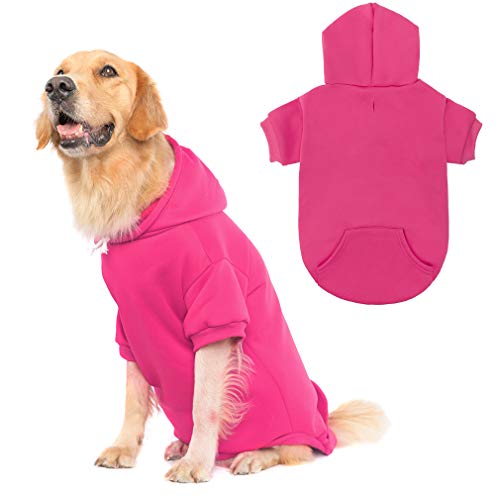 KOOLTAIL Basic Dog Hoodie - Soft and Warm Dog Hoodie Sweater with Leash Hole and Pocket, Dog Winter Coat, Cold Weather Clothes for XS-XXL Dogs