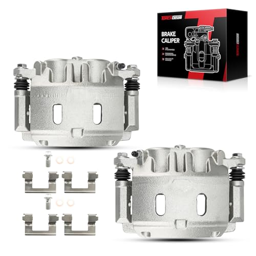 Image of Torchbeam Front Brake Calipers Set for Nissan 2008-2015 2017-2023 TITAN, Nissan 2007-2015 2017-2023 Armada, Front Left and Front Right Calipers Replace # 19B3338+19B3339