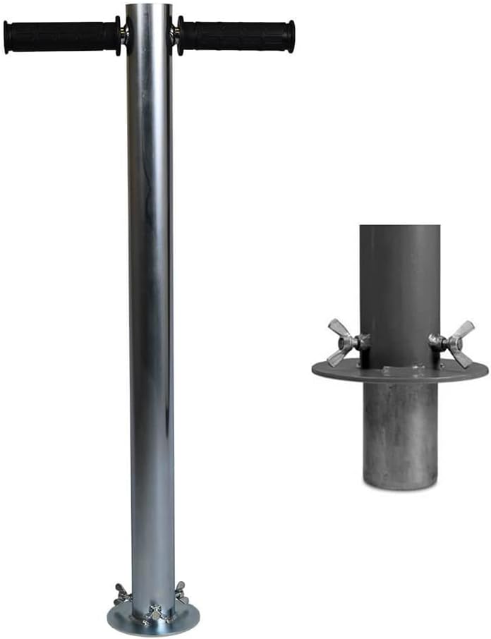 Underhill Soil Sampler Probe Sample Ground and Turf Lawn Repair Sod Plugger Weeding Tool, Round Plunger Stainless Steel (TRP-4, Stainless Steel)