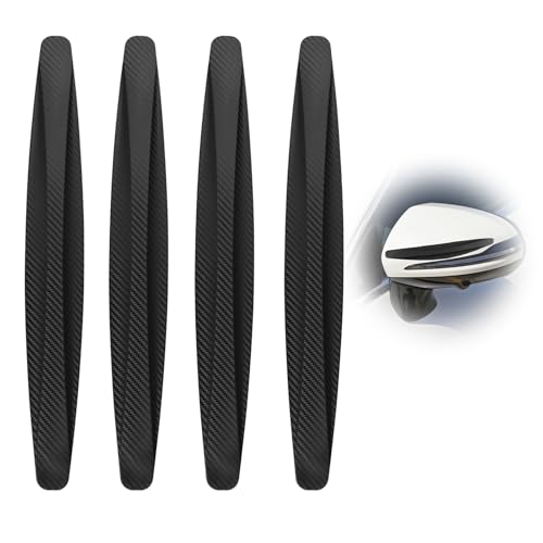 4 pièces de baguettes de protection de bord de porte en fibre de carbone noire, protection de porte de voiture anti-collision, anti-frottement, bandes...