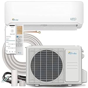 Senville LETO Series Mini Split Air Conditioner Heat Pump, 30000 BTU 208/230V, Inverter, Works with Alexa, 2.5 Ton, White