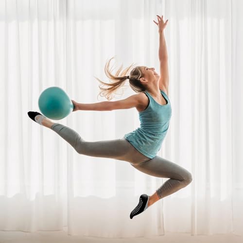 Image of 3 /6 Pairs Pilates Socks for Women,Grip Yoga Socks Non Slip for US Sizes 6.5-10