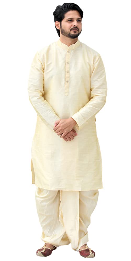 dishita Men's Silk Dhoti Kurta Set Party-picture-19