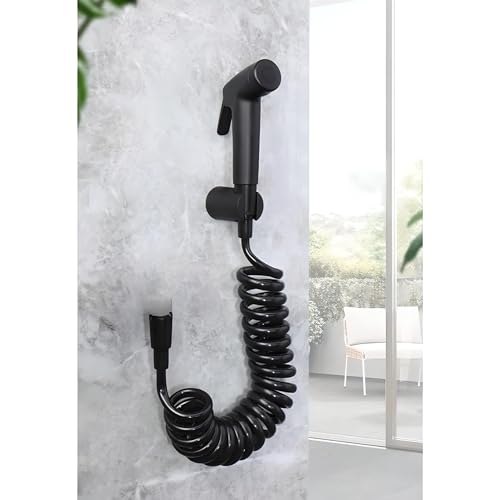 Favhome Black Abs Matte Finish 2024 Modern Type Bathroom Health Faucet Set Hand Jet Spray Gun For Toilet Material 1 Meter Spring Typehose Pipe - Pack Of 1 Set (Acrylonitrile Butadiene Styrene) (B0CW6DTX61) Amazon Price History, Amazon Price Tracker