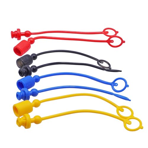Image of 1 /4 inch Hydraulic Quick Coupler Rubber Dust Plug & Cap,Hydraulic Coupler Male Dust Cap & Female Plug Cover,Quick Disconnect Couplers Compatible with John Deere 1025R 1023E 1026R 2025R 2026R 4 Packs