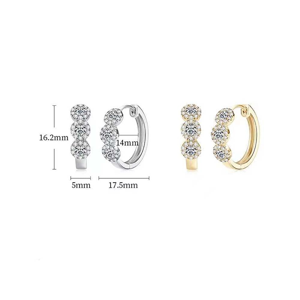 Orecchini a Doppio Cerchio in Argento Sterling, Cerchio Staccabile, a Goccia, per Donne e Ragazze