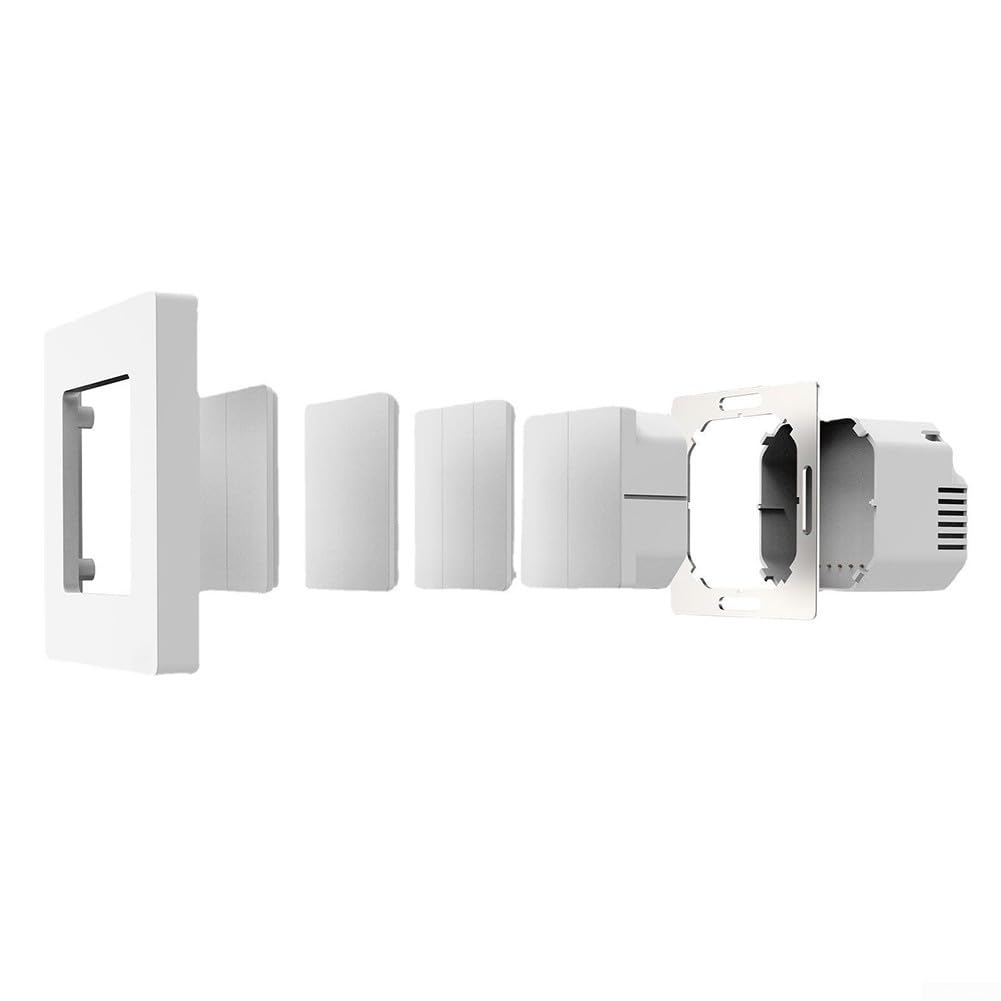Interruptor de luz inteligente ZigBee, interruptor inteligente de relé de 10 A, interruptores de control de luz de fuego neutro único para hogar inteligente, no necesita condensador (negro)
